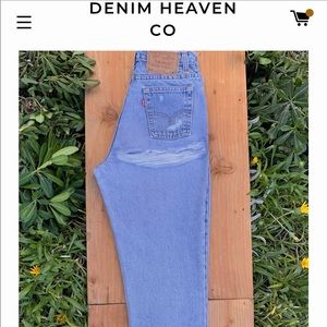 Denim heaven Co vintage 512 Levi jeans